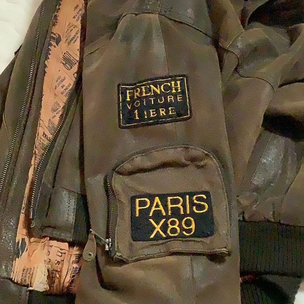 Vintage Leather Jacket w/patches - Picture 3 of 12